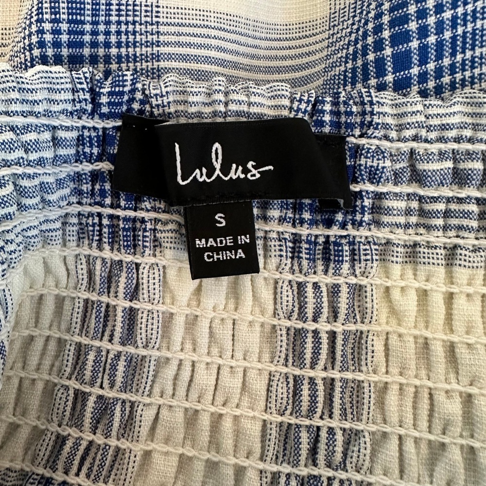 Lulus Keep on Charming Plaid Button-Front Midi Dress Size Small - Picture 7 of 12